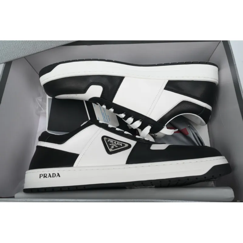 PKGoden Prada Downtown Low Sneakers Black and White