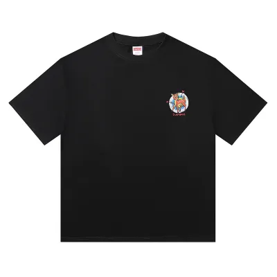 Supreme T-shirt Black White 004 02