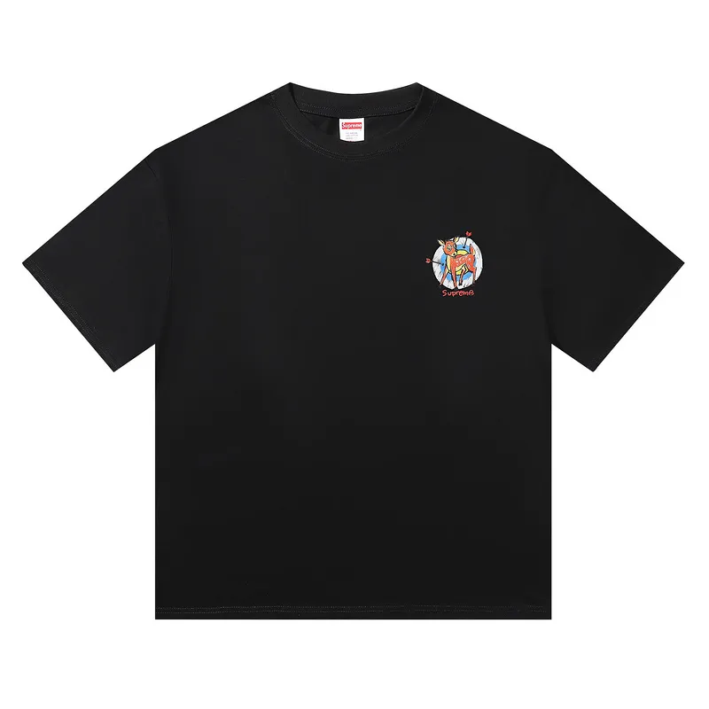 Supreme T-shirt Black White 004