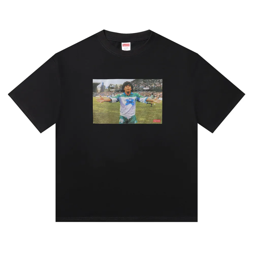 Supreme T-shirt Black White 006