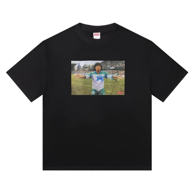 Supreme T-shirt Black White 006 02