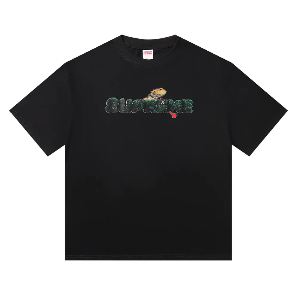 Supreme T-shirt Black White 007