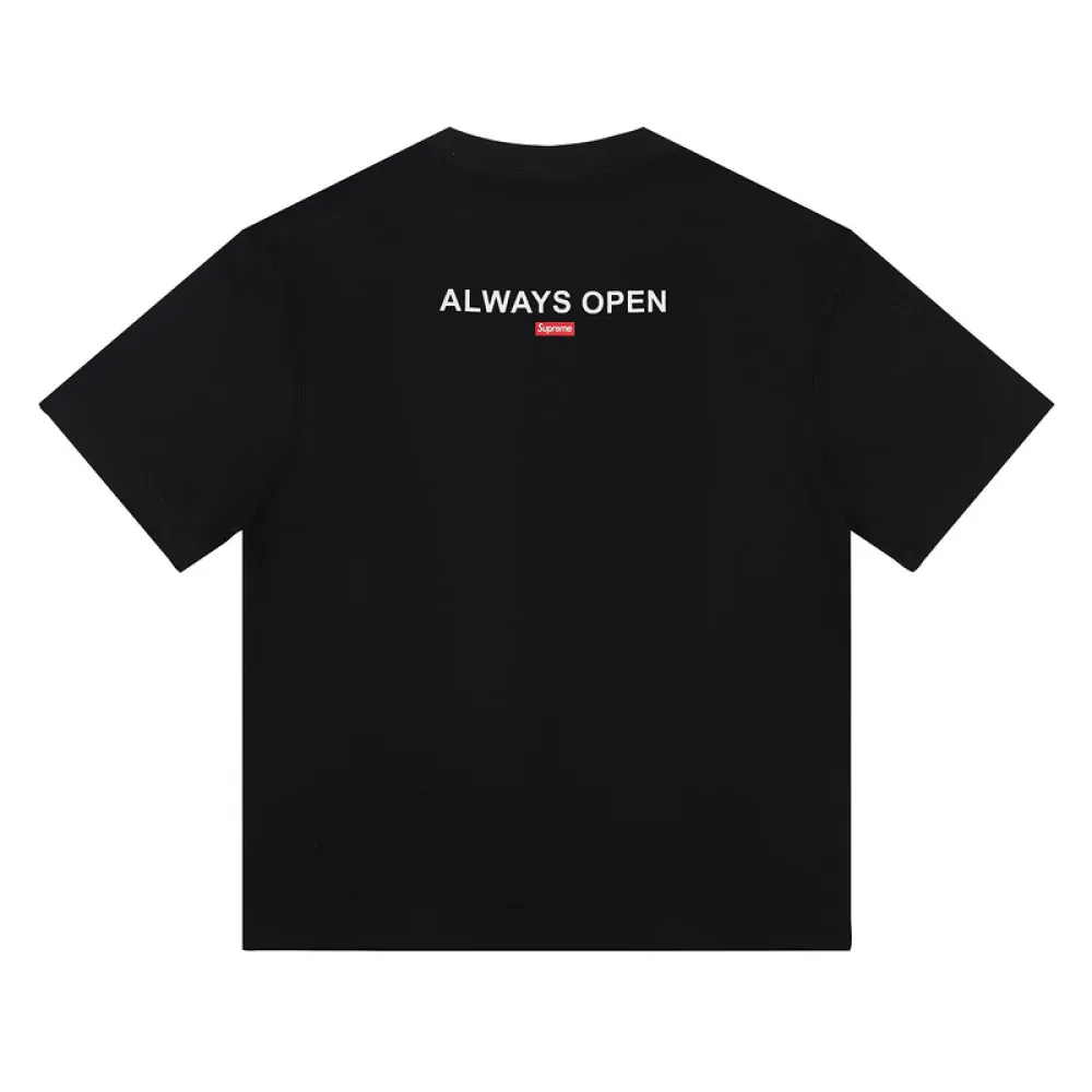 Supreme T-shirt Black White 008