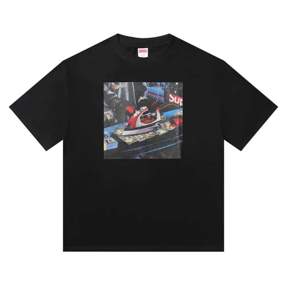 Supreme T-shirt Black White 008