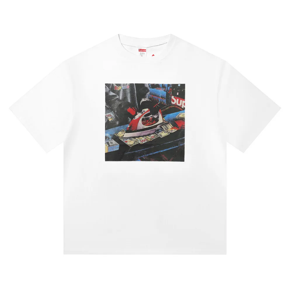 Supreme T-shirt Black White 008