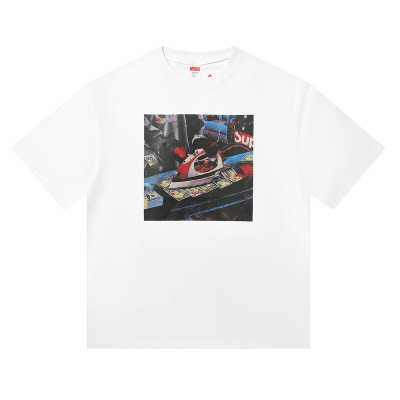 Supreme T-shirt Black White 008 02