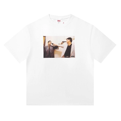 Supreme T-shirt Black White 009 02