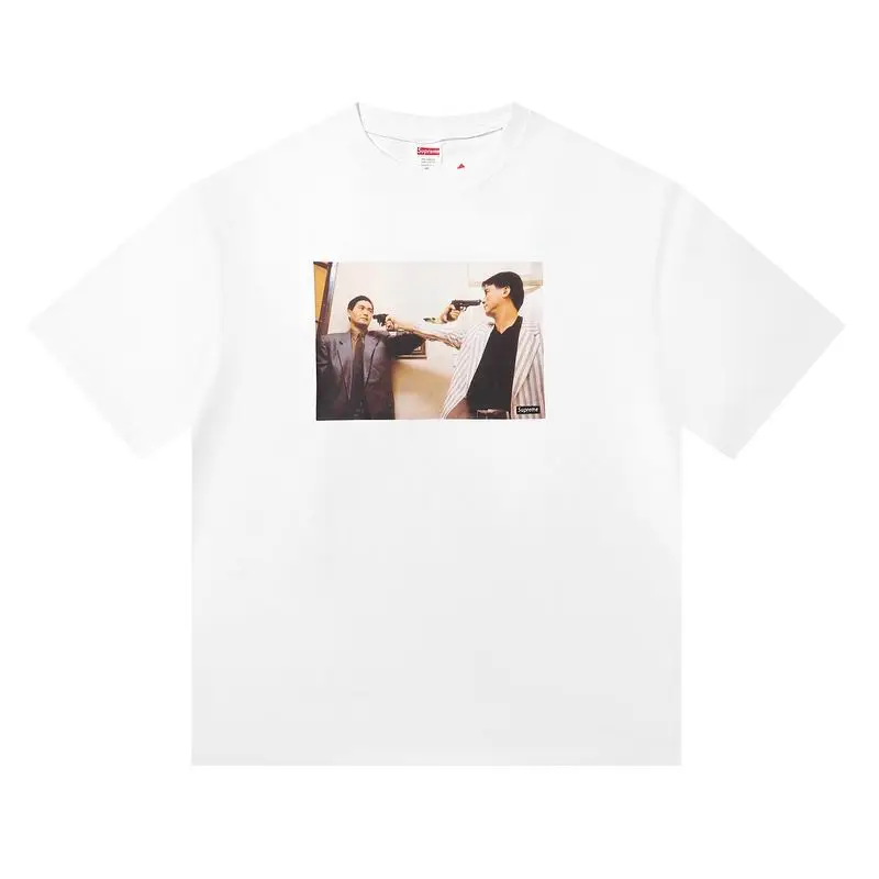 Supreme T-shirt Black White 009