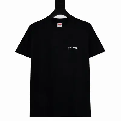 Supreme T-shirt Black White 012 01