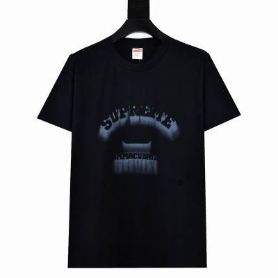 Supreme T-shirt Black White 013 02