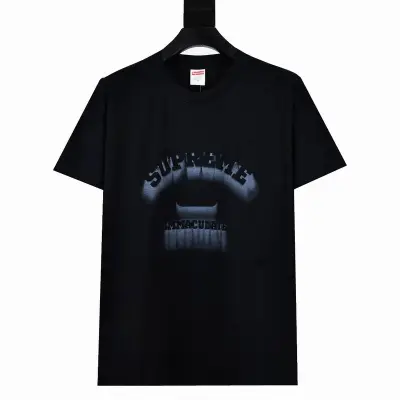 Supreme T-shirt Black White 013 02