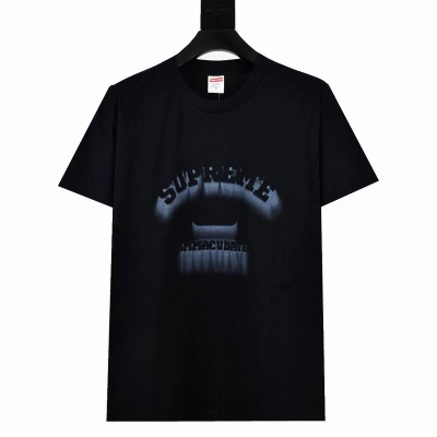 Supreme T-shirt Black White 013 02