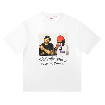Supreme T-shirt Black White 002 02
