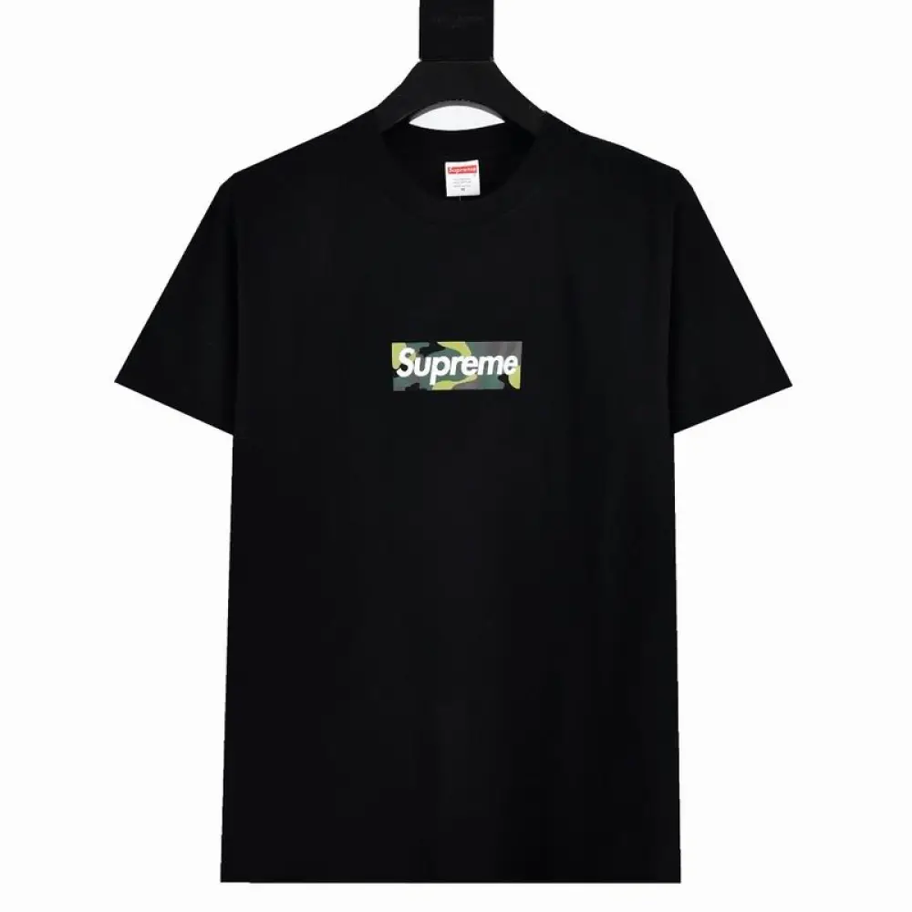  Supreme T-shirt Black White 028