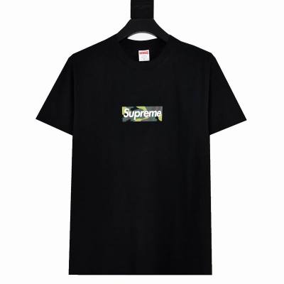  Supreme T-shirt Black White 028 02