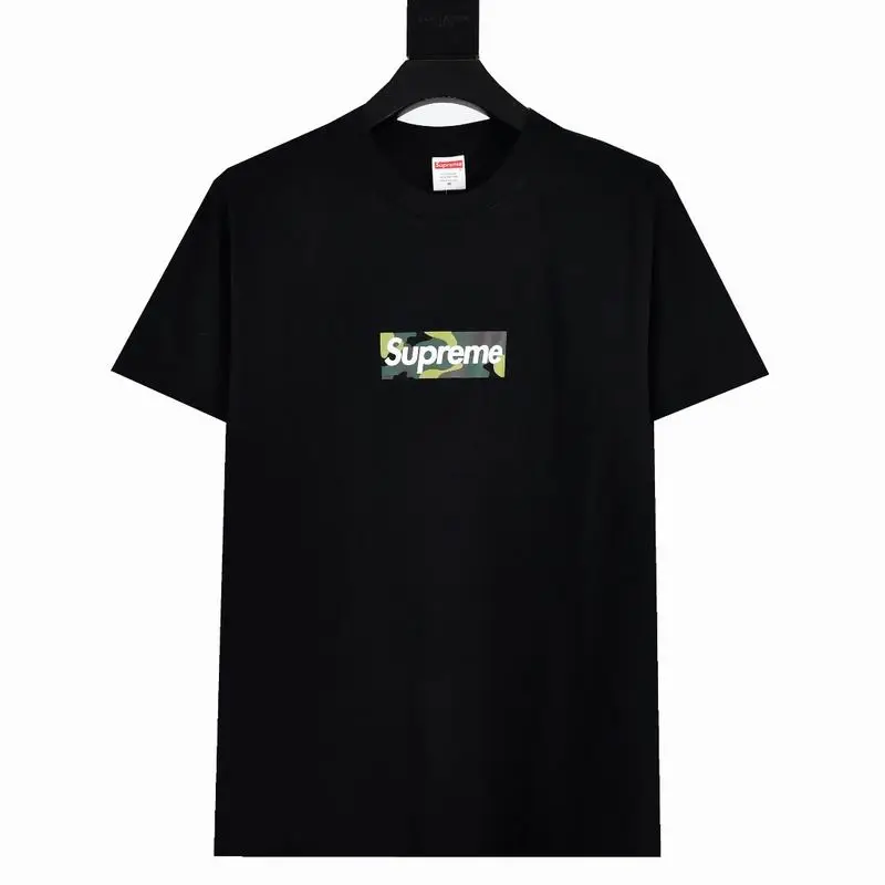  Supreme T-shirt Black White 028