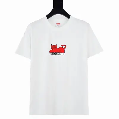 Supreme T-shirt Black White 014 01