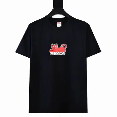 Supreme T-shirt Black White 014 02