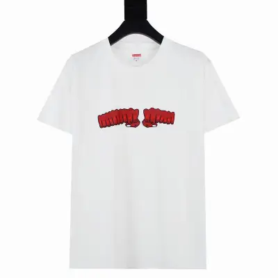 Supreme T-shirt Black White 015 02