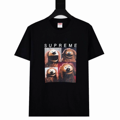 Supreme T-shirt Black White 016 02