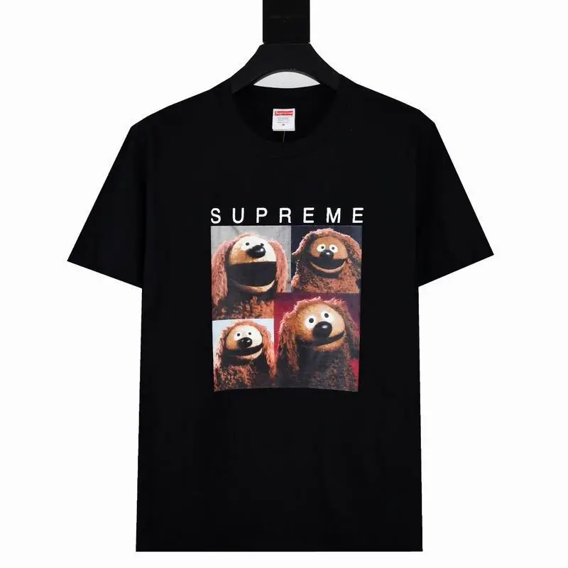 Supreme T-shirt Black White 016