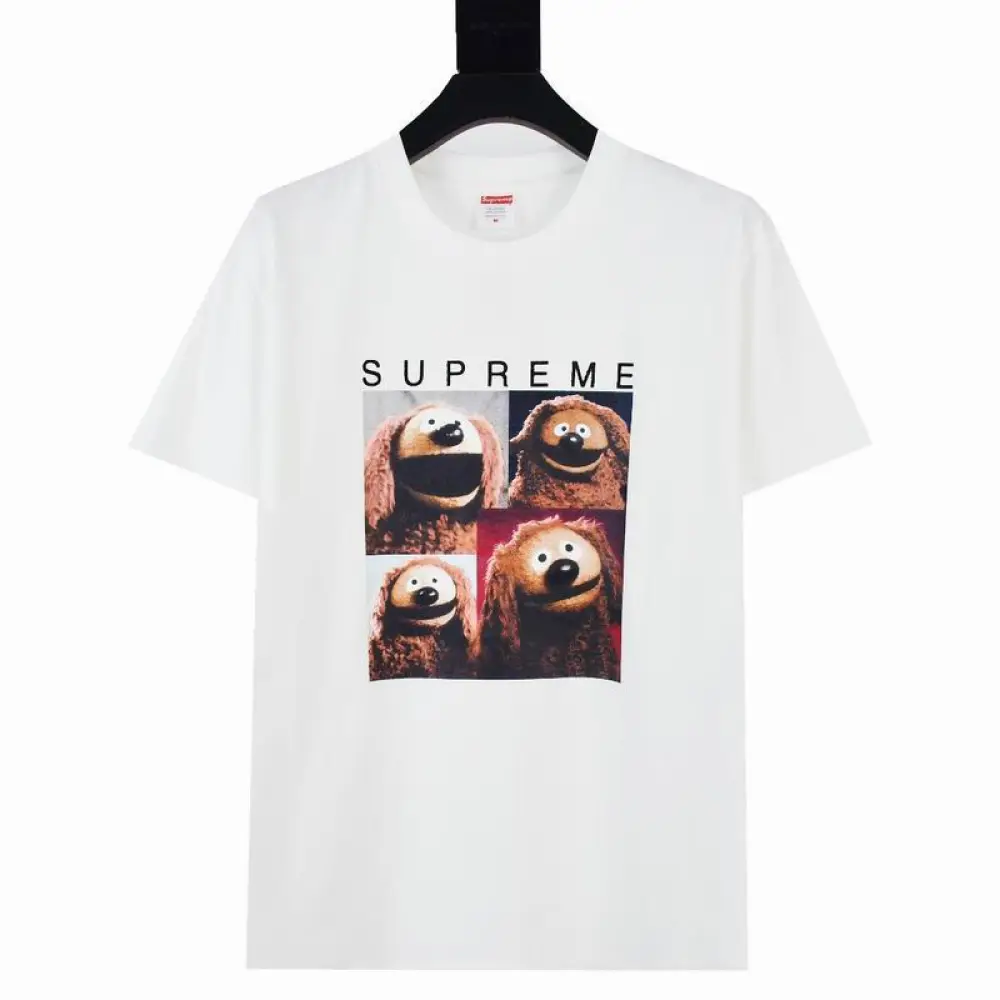 Supreme T-shirt Black White 016