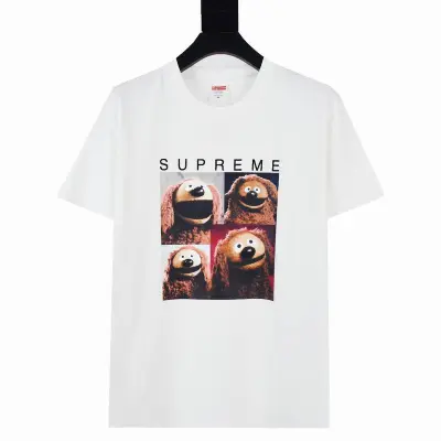 Supreme T-shirt Black White 016 01