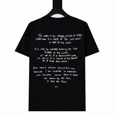 Supreme T-shirt Black White 017 02