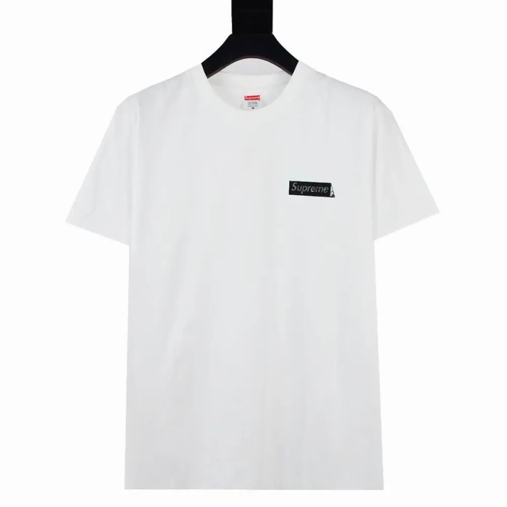 Supreme T-shirt Black White 019