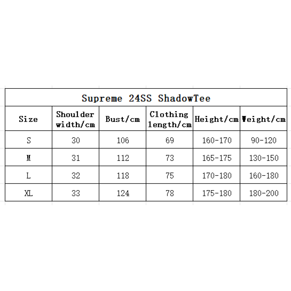 Supreme T-shirt Black White 043