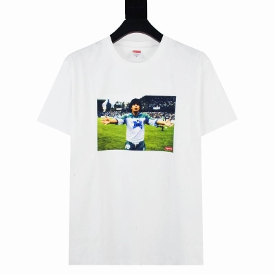 Supreme T-shirt Black White 023 01