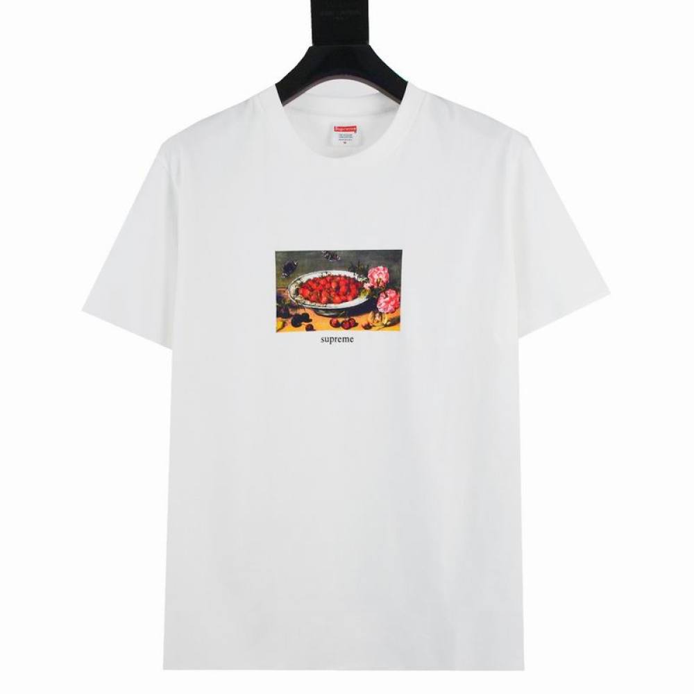Supreme T-shirt Black White 025