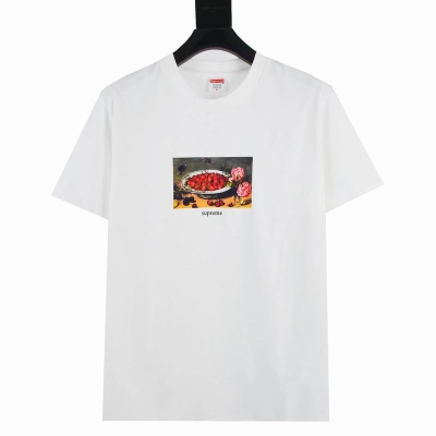 Supreme T-shirt Black White 025 01
