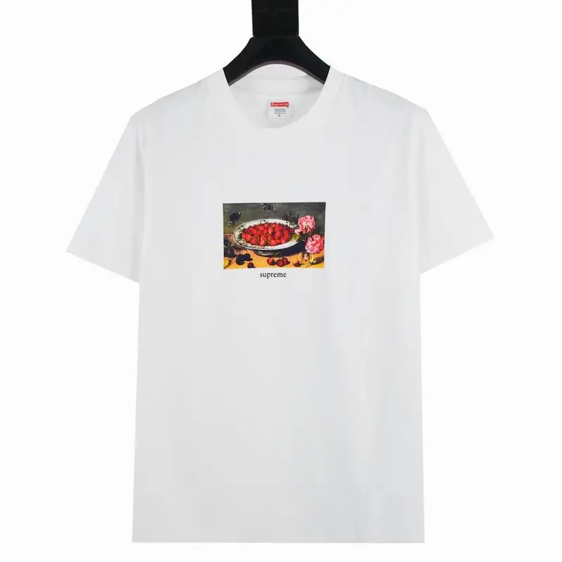 Supreme T-shirt Black White 025