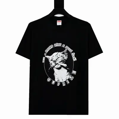 Supreme T-shirt Black White 026 02