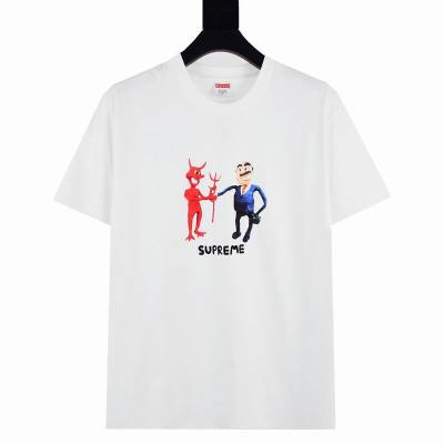 Supreme T-shirt Black White 027 01
