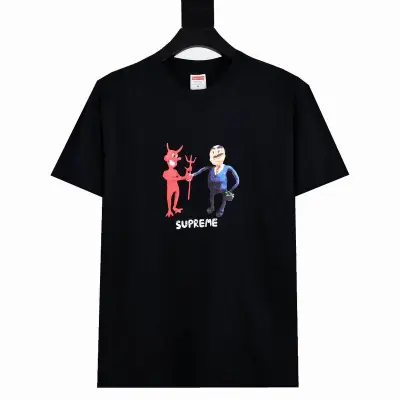 Supreme T-shirt Black White 027 02