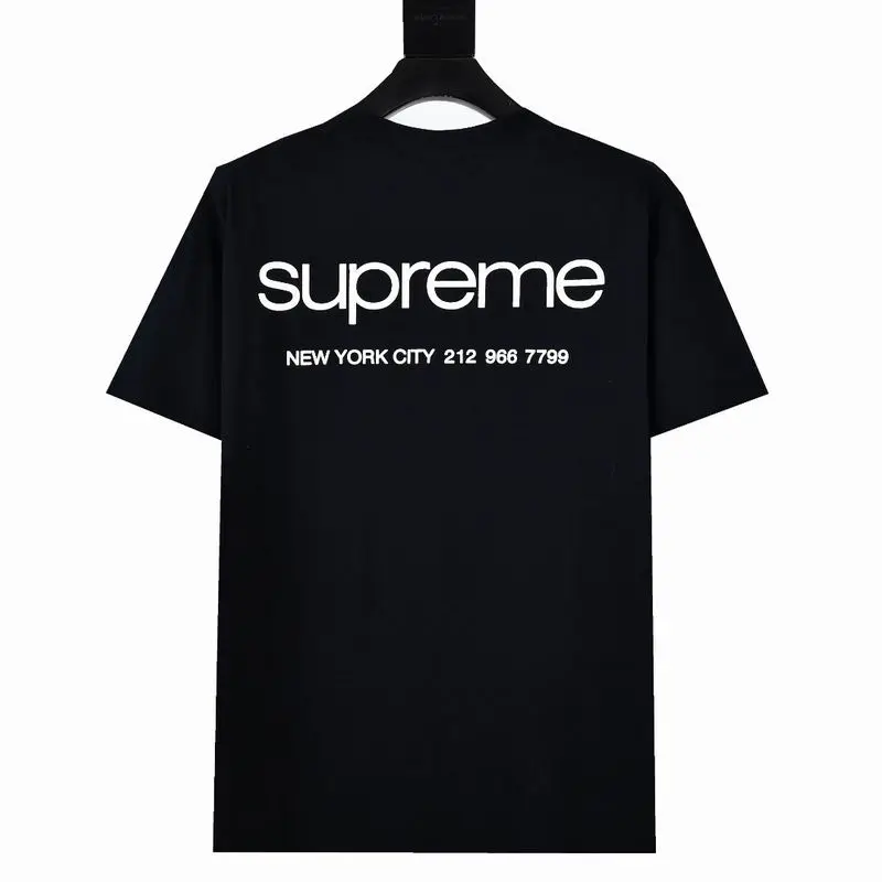 Supreme T-shirt Black White 030