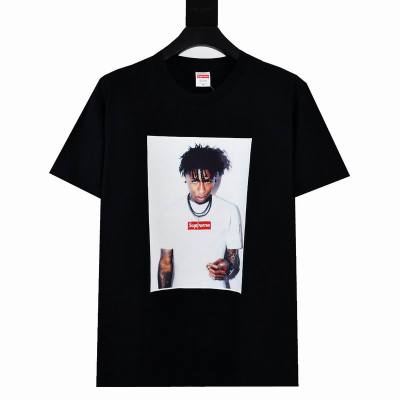 Supreme T-shirt Black White 031 01