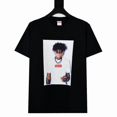 Supreme T-shirt Black White 031 01