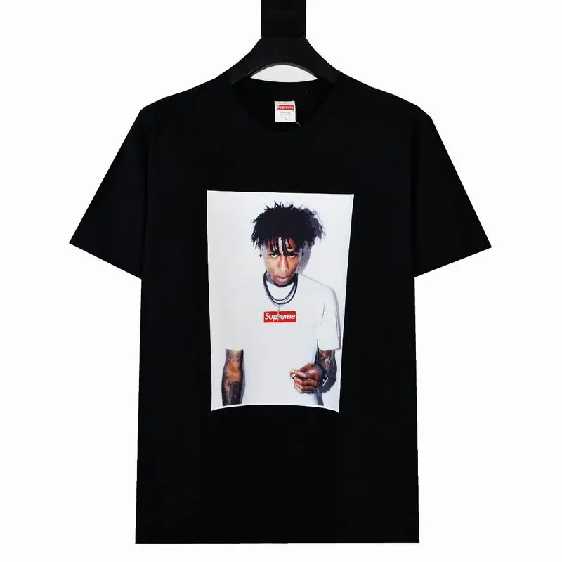 Supreme T-shirt Black White 031