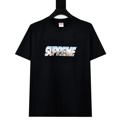 Supreme T-shirt Black White 032 01