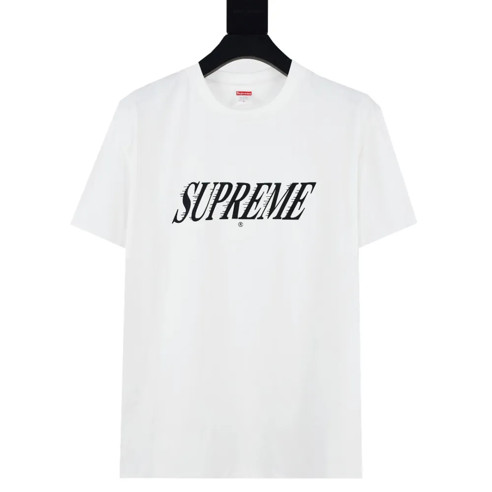 Supreme T-shirt Black White 034