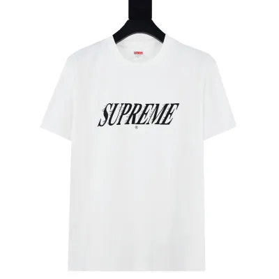 Supreme T-shirt Black White 034 02