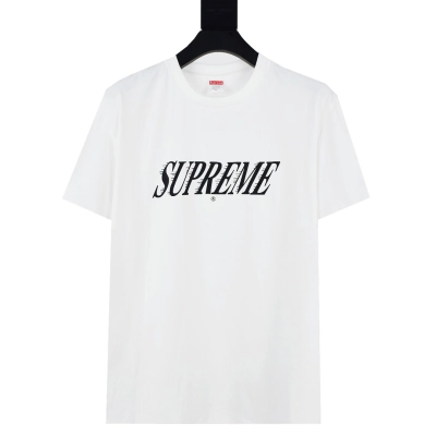 Supreme T-shirt Black White 034 02