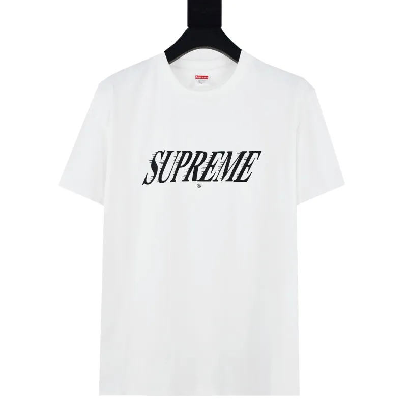 Supreme T-shirt Black White 034