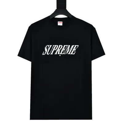 Supreme T-shirt Black White 034 01