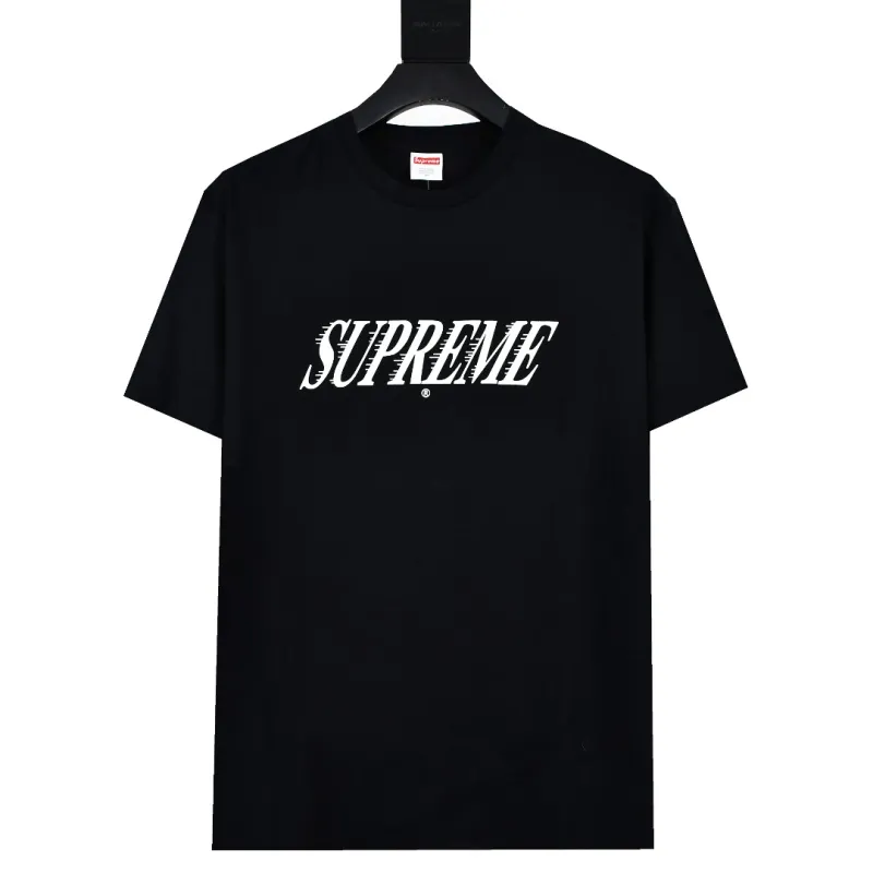 Supreme T-shirt Black White 034