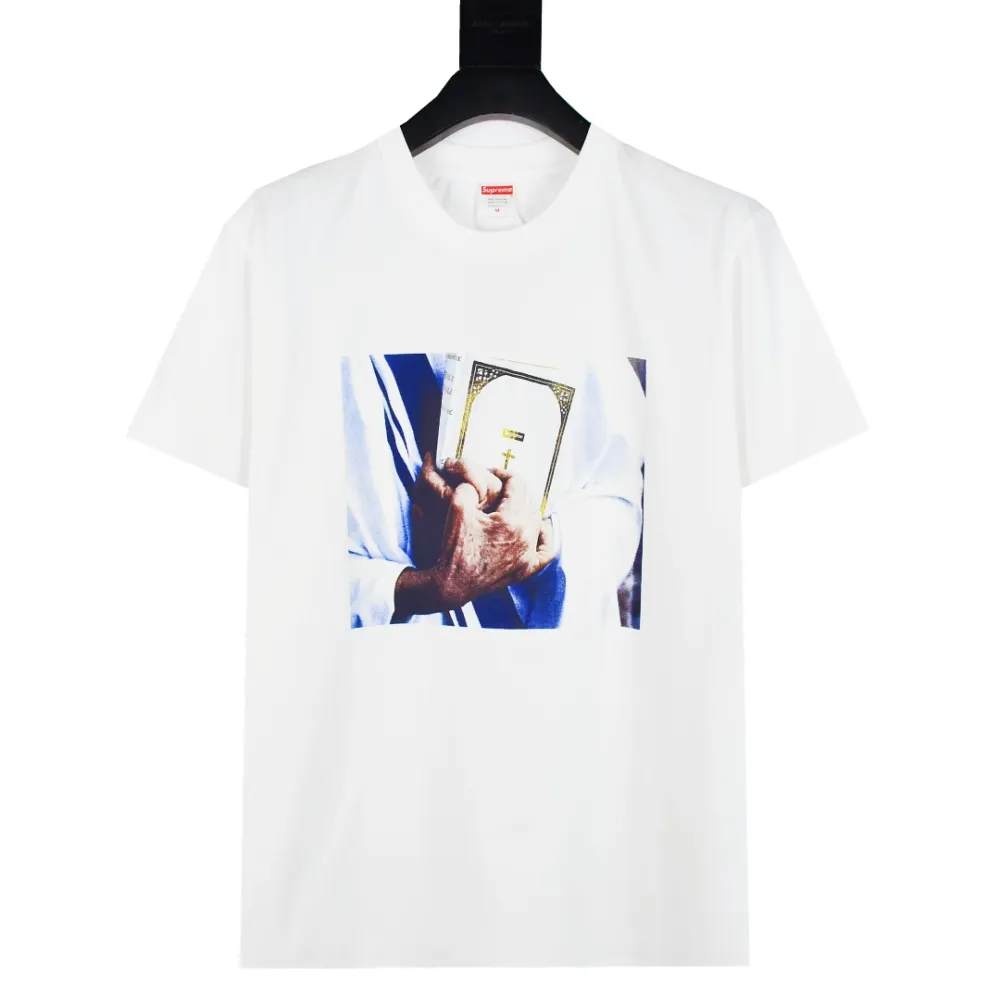 Supreme T-shirt Black White 035