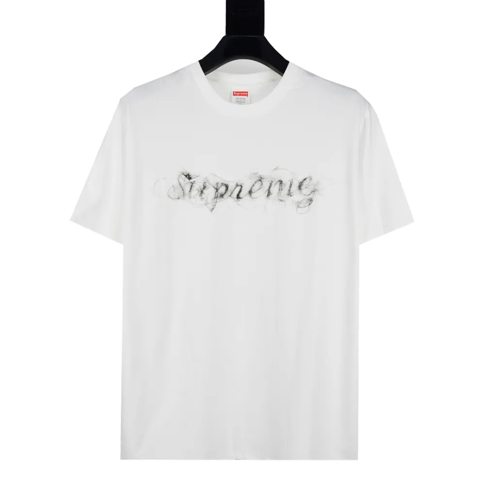 Supreme T-shirt Black White 036